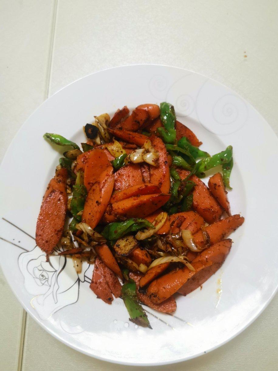 童年神菜炒火腿肠