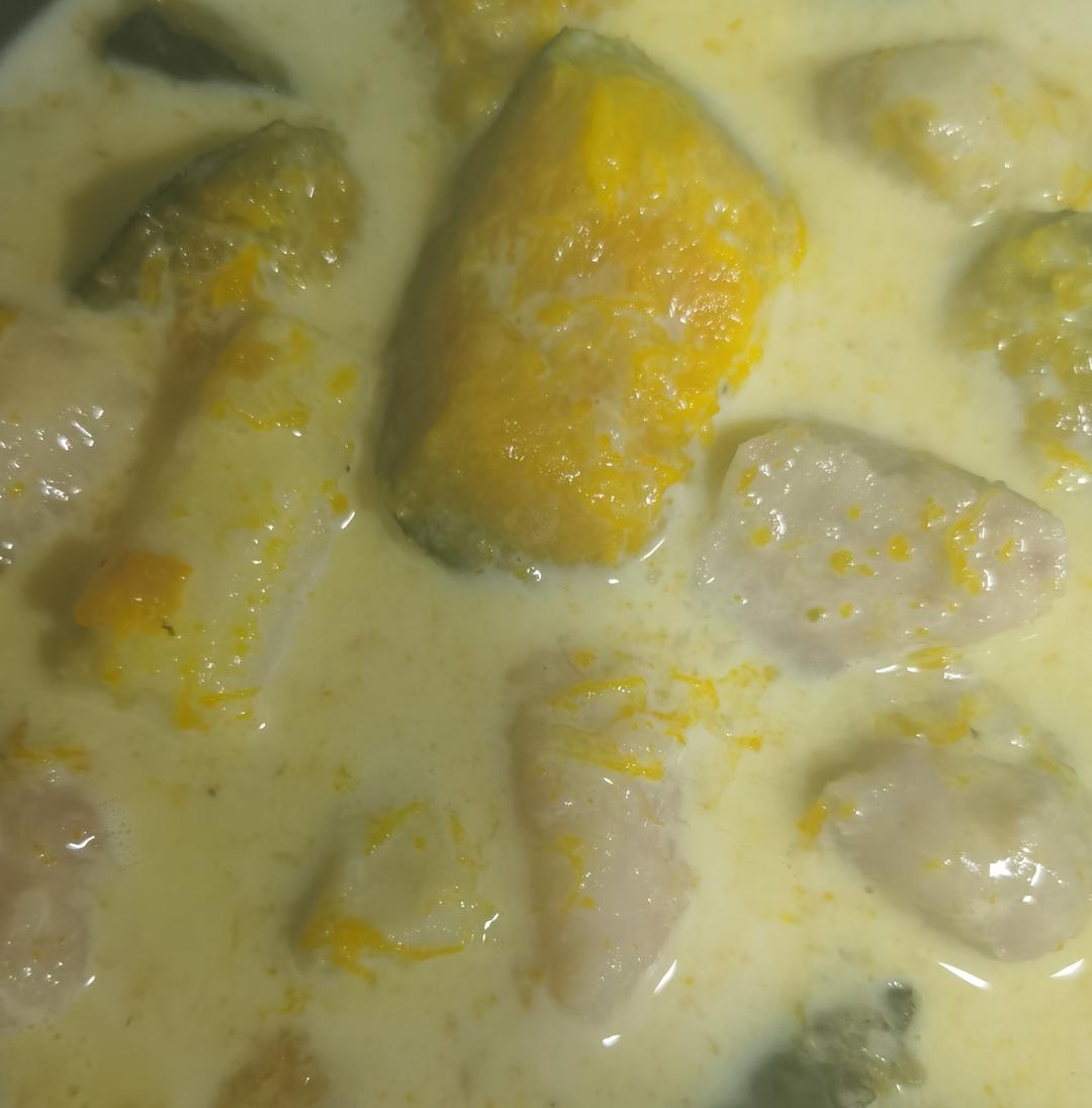 牛奶芝士芋头山药南瓜煲的做法