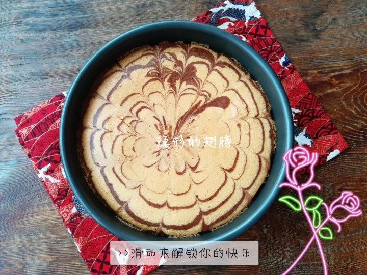 双色拉花戚风蛋糕
