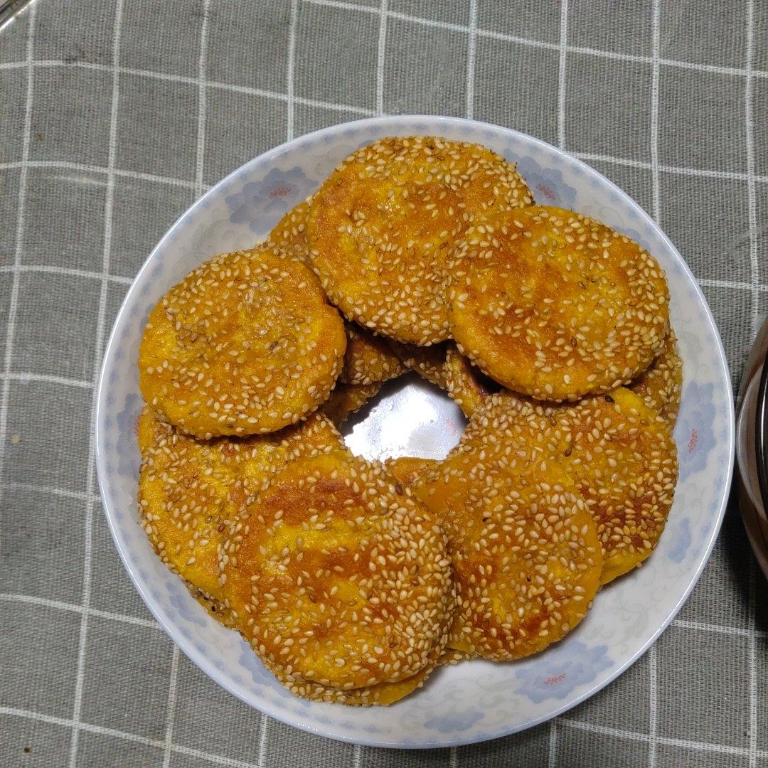 香酥软糯的芝麻糯米饼，真香！