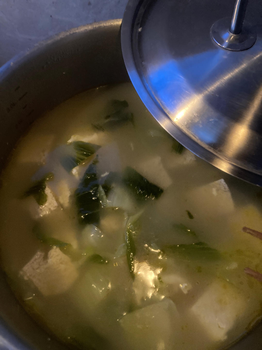 低脂小油菜豆腐汤