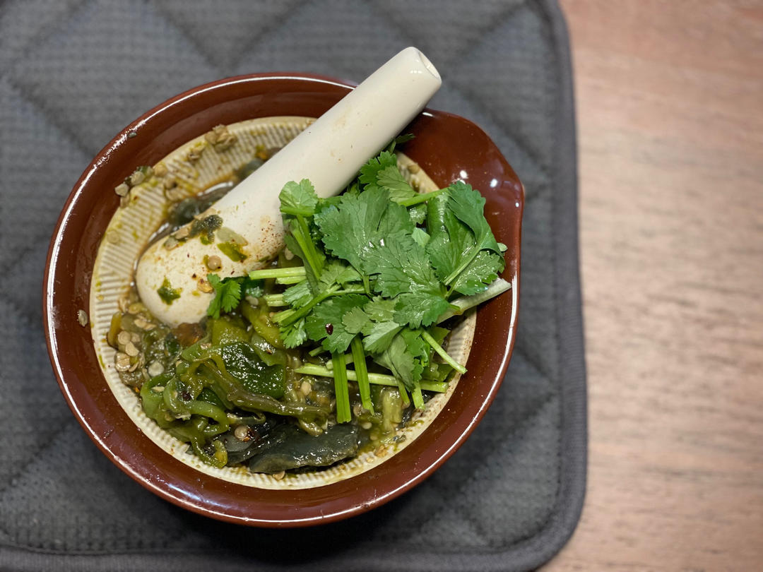 擂辣椒皮蛋（空气炸锅版）