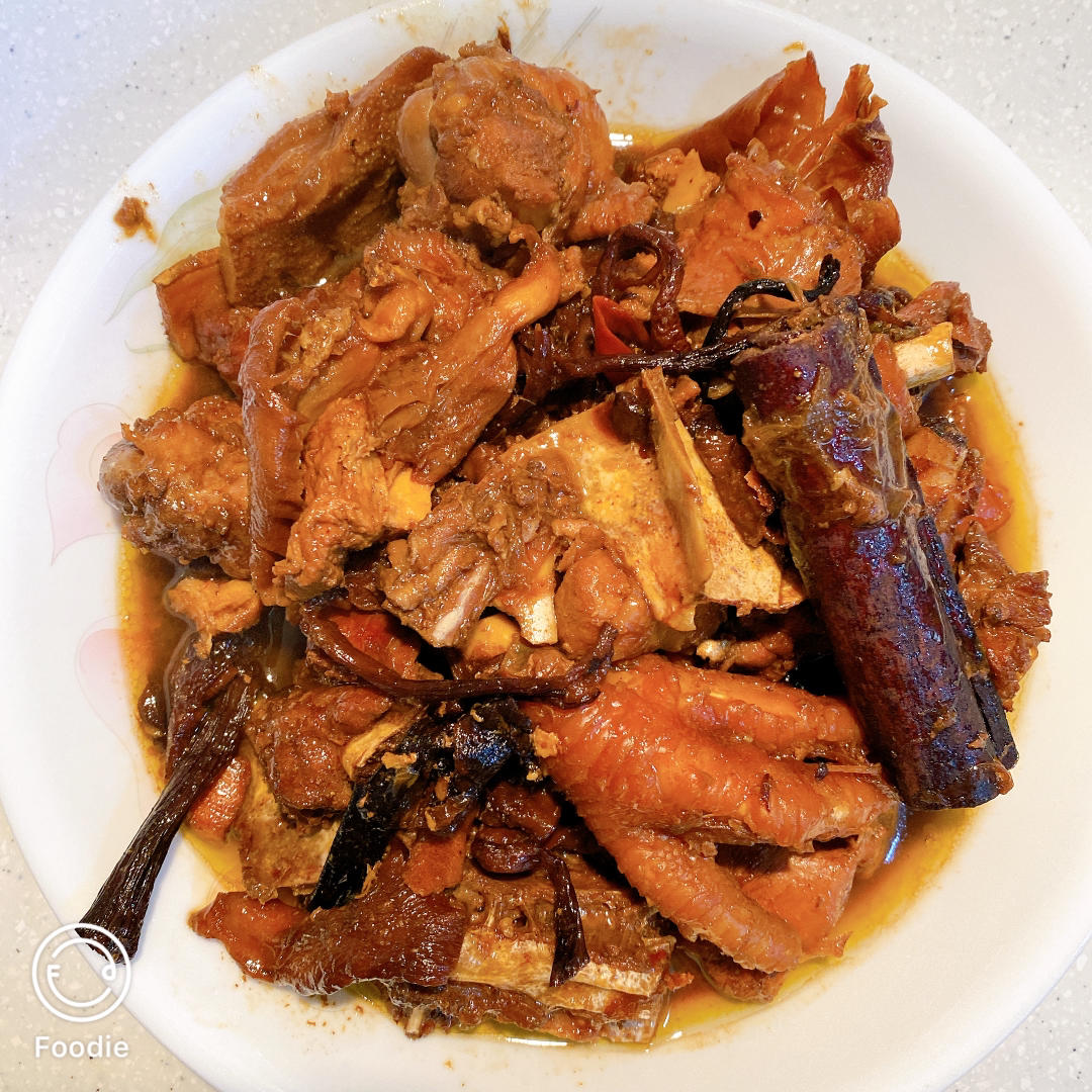 [原创] 东北名菜，铁锅炖大公鸡炖蘑菇