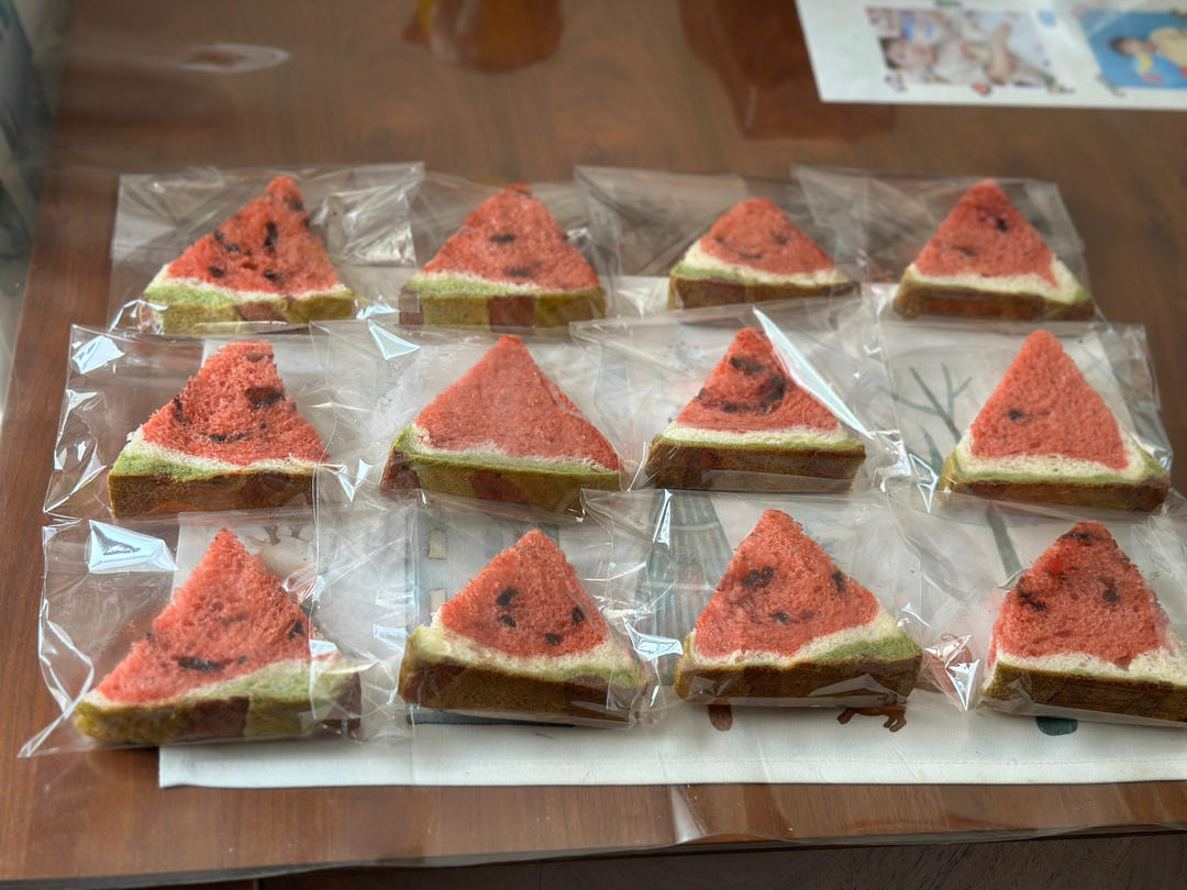 🍉西瓜吐司·纯植物色粉版·含分割克重