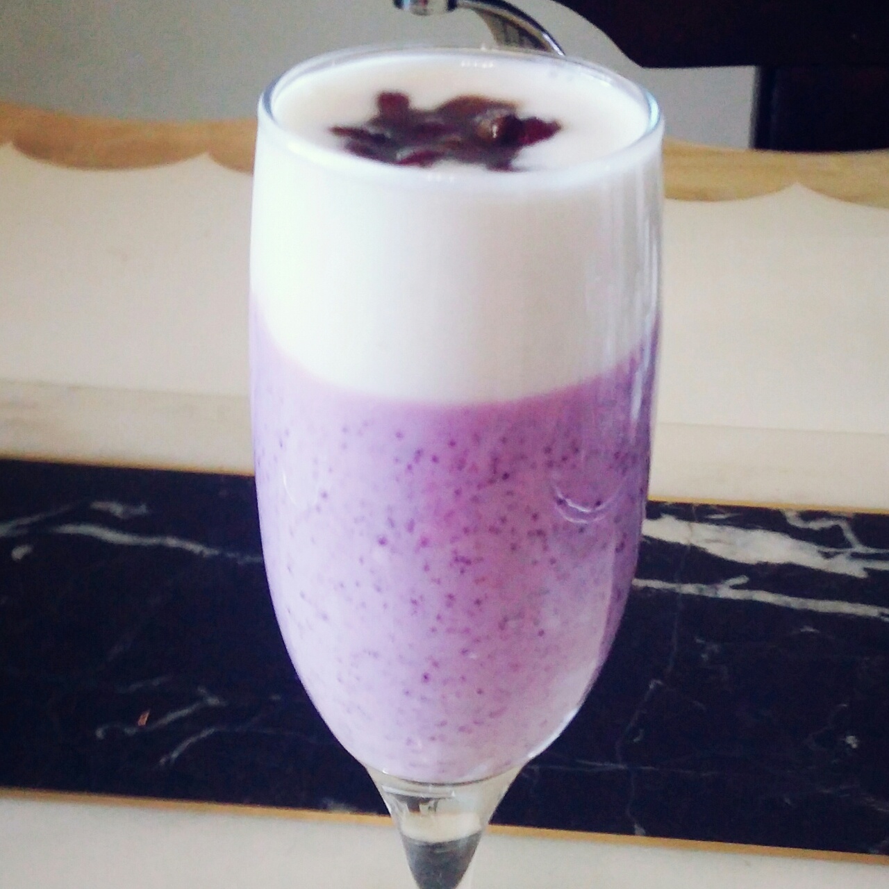 冰咖啡/aiq/做的蓝莓酸奶