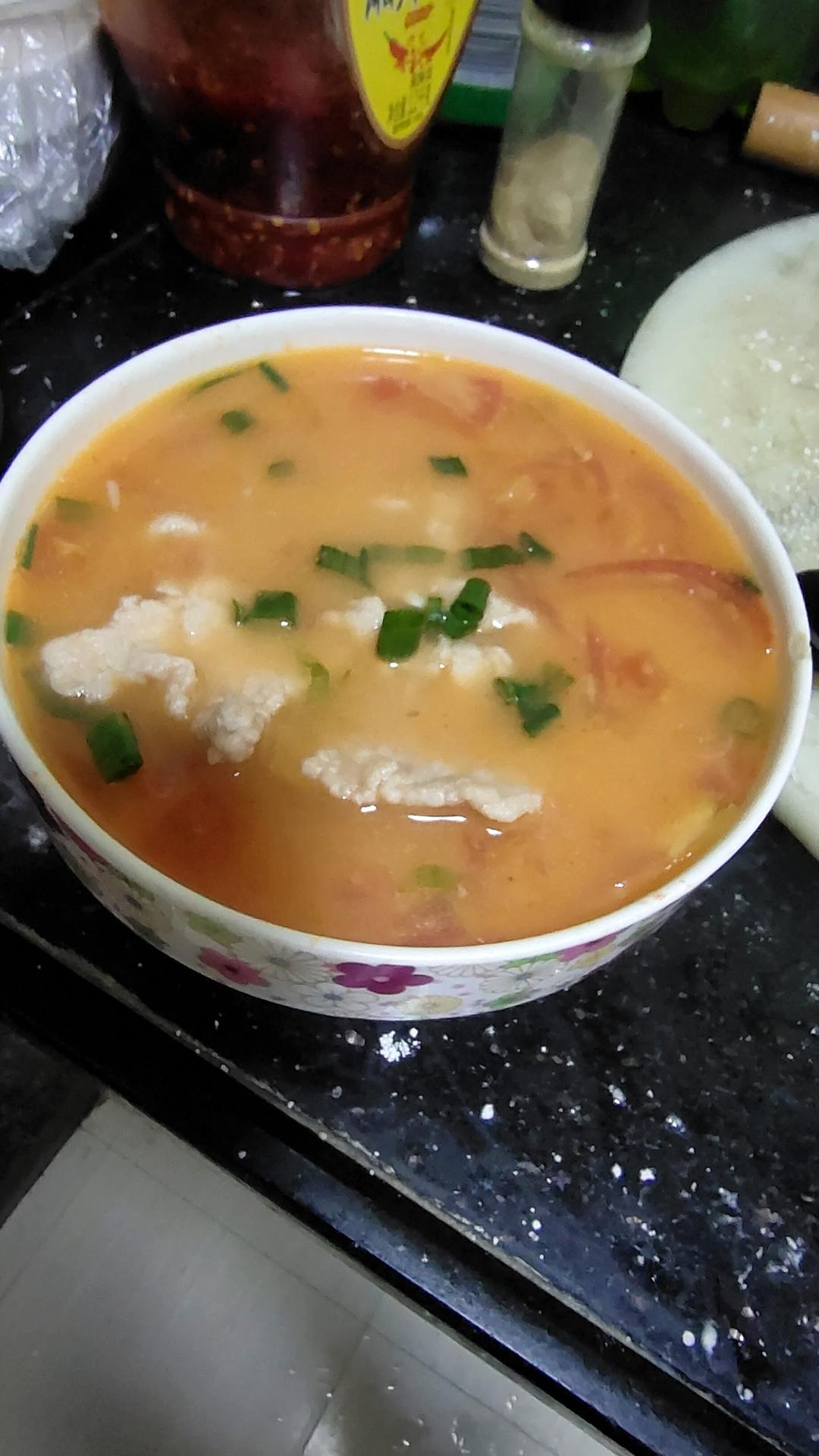 开胃的番茄捶肉汤