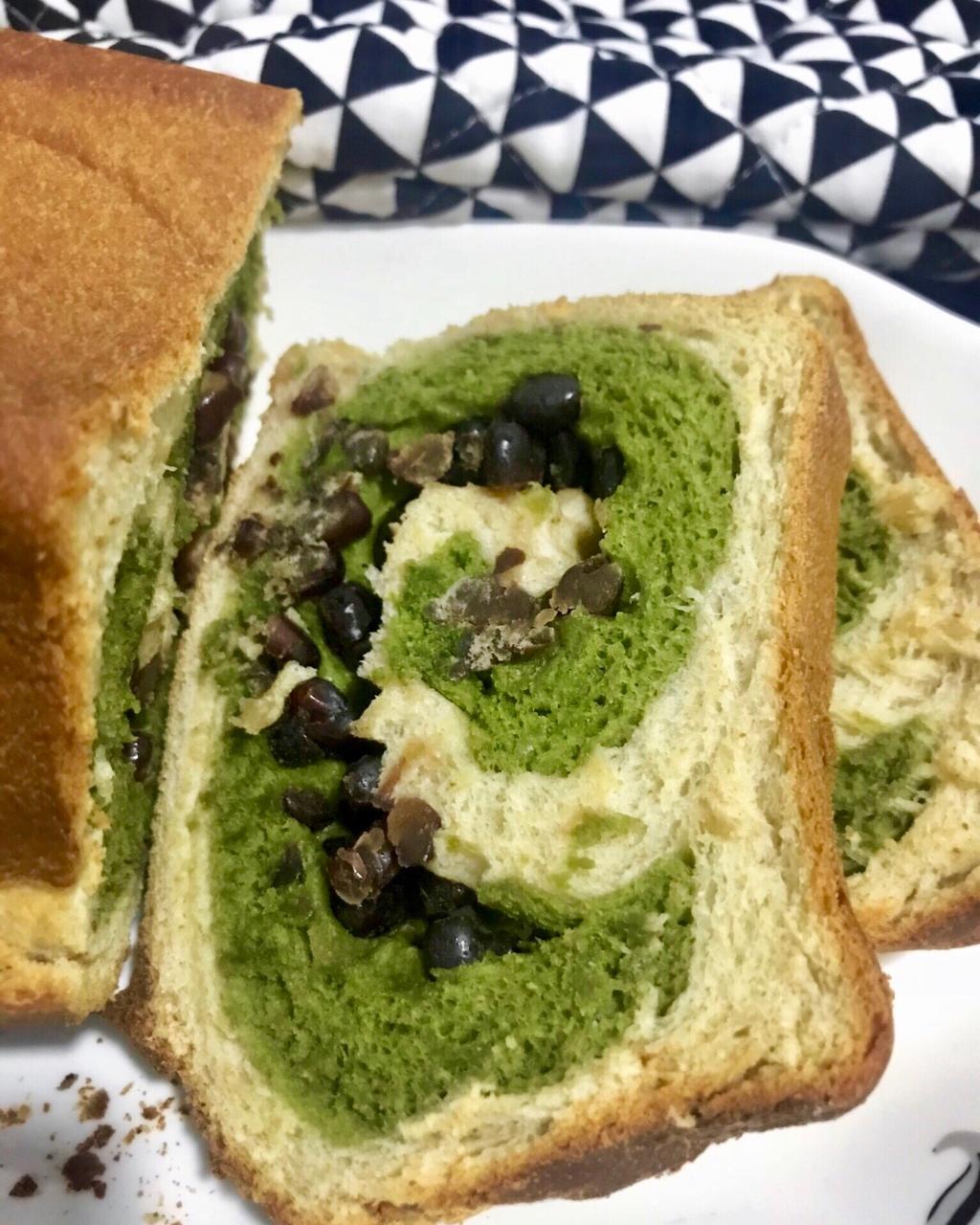 抹茶蜜豆吐司