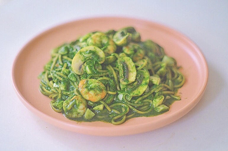 健康低卡吃意面——菠菜意大利面