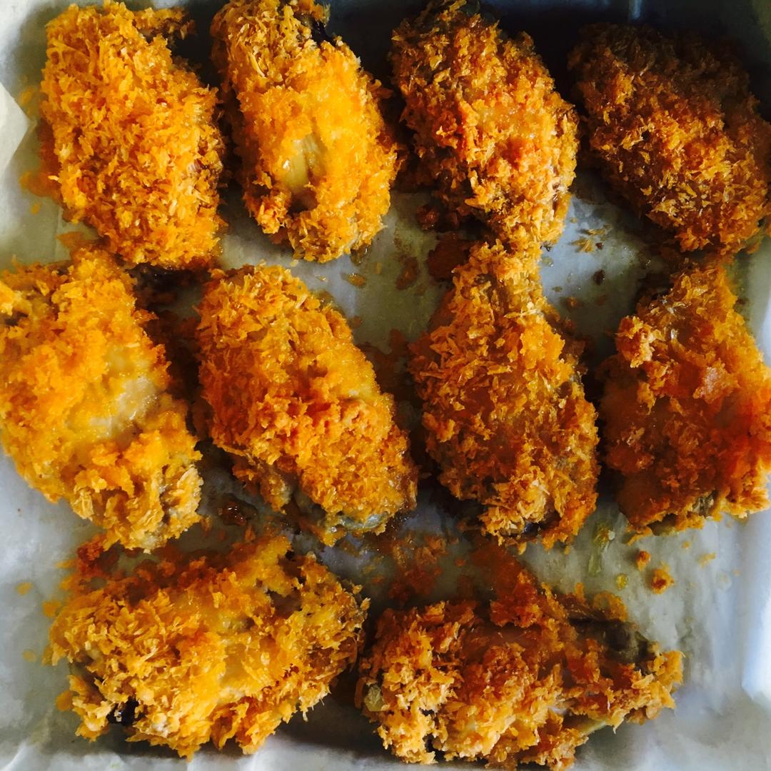 烤鸡翅（面包糠版）