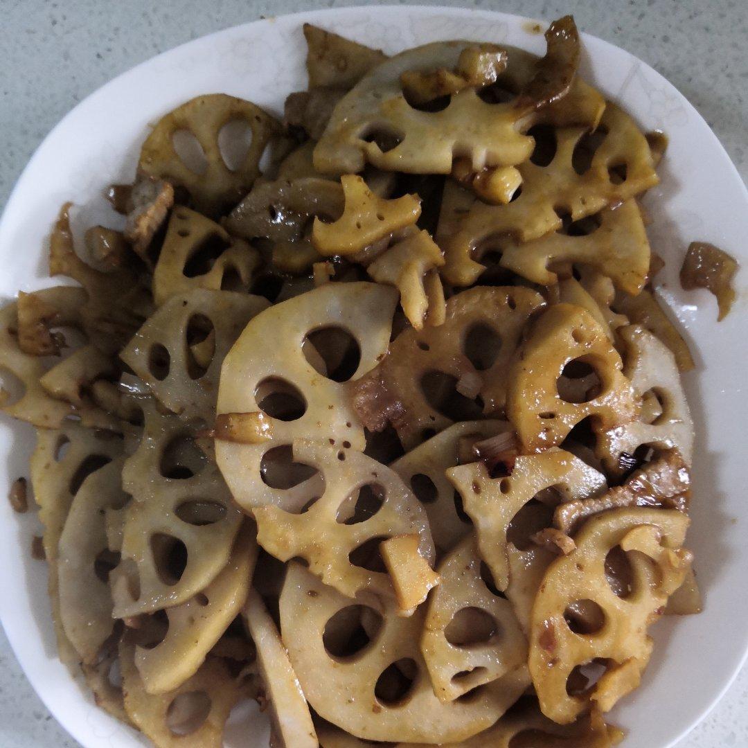 藕片炒五花肉