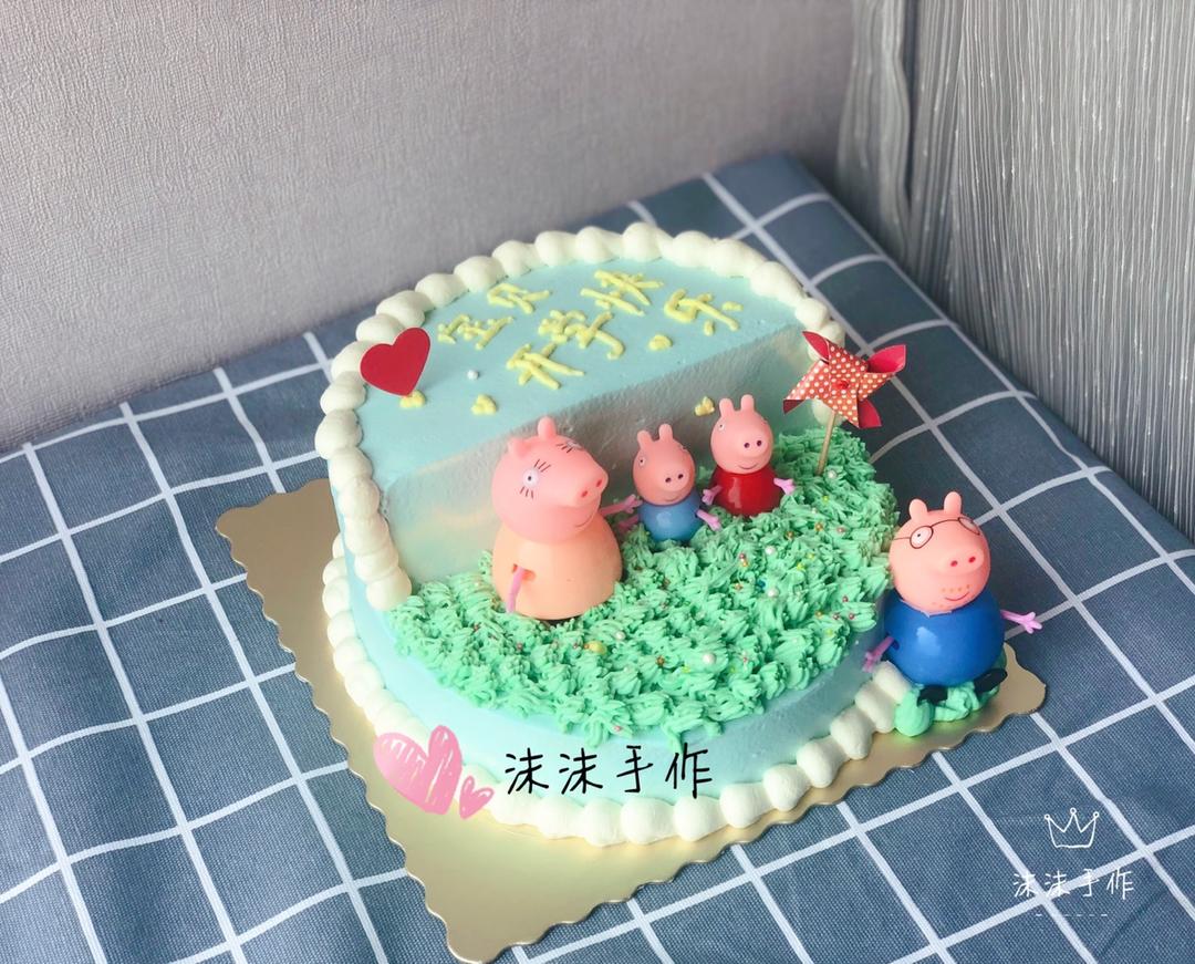 小猪佩奇场景蛋糕