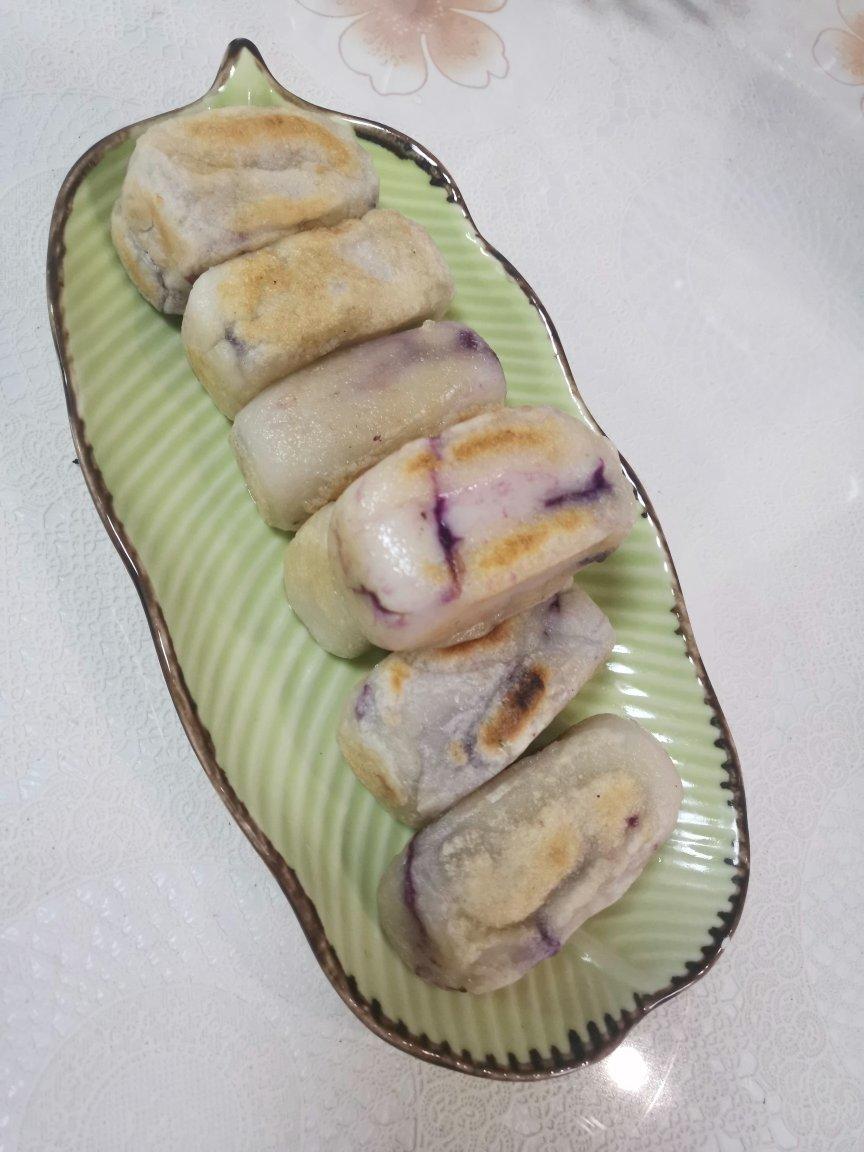 奶香脆皮紫薯饼