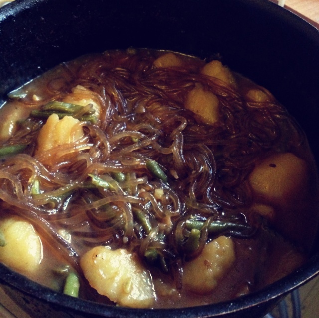 豆角土豆炖宽粉