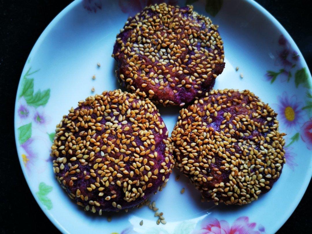 平底锅紫薯饼