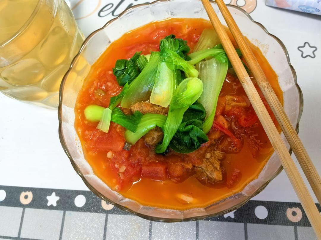 简单又好吃西红柿牛肉面