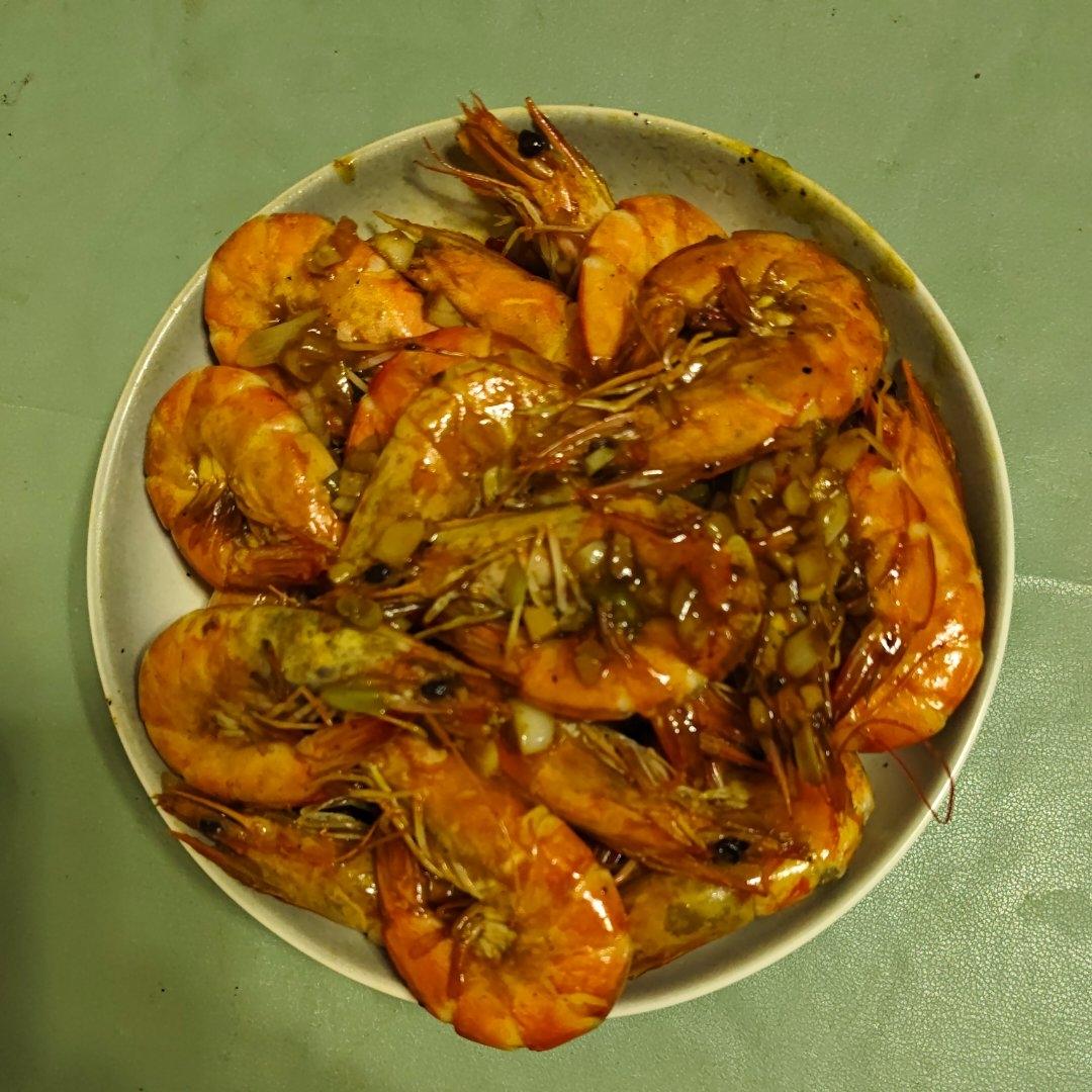 芥末蒜蓉罗氏虾