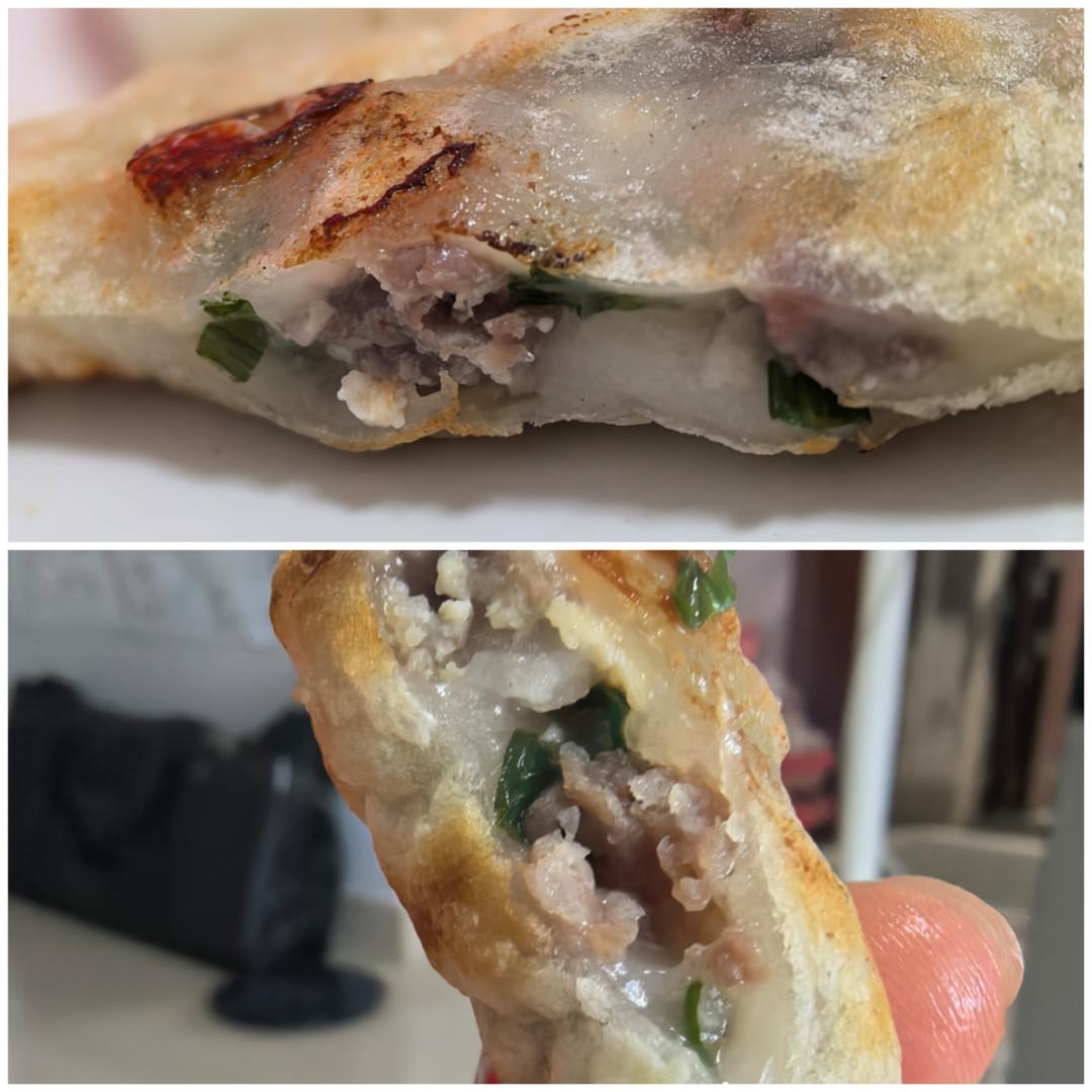 简单粗暴糯米粉包腊肉煎饼