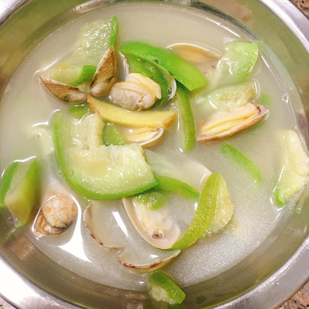 丝瓜花蛤汤