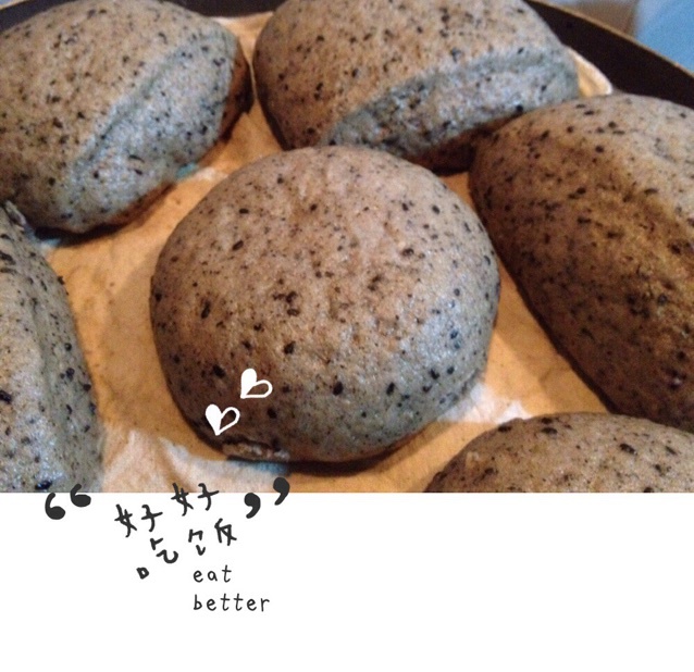 黑芝麻豆渣馒头