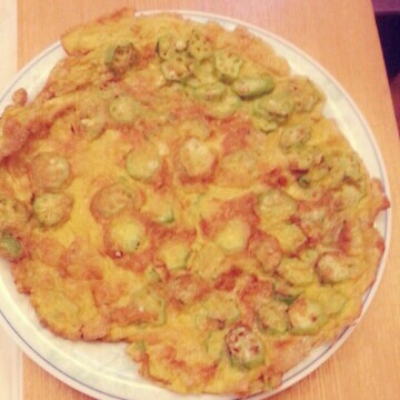 秋葵鸡蛋饼