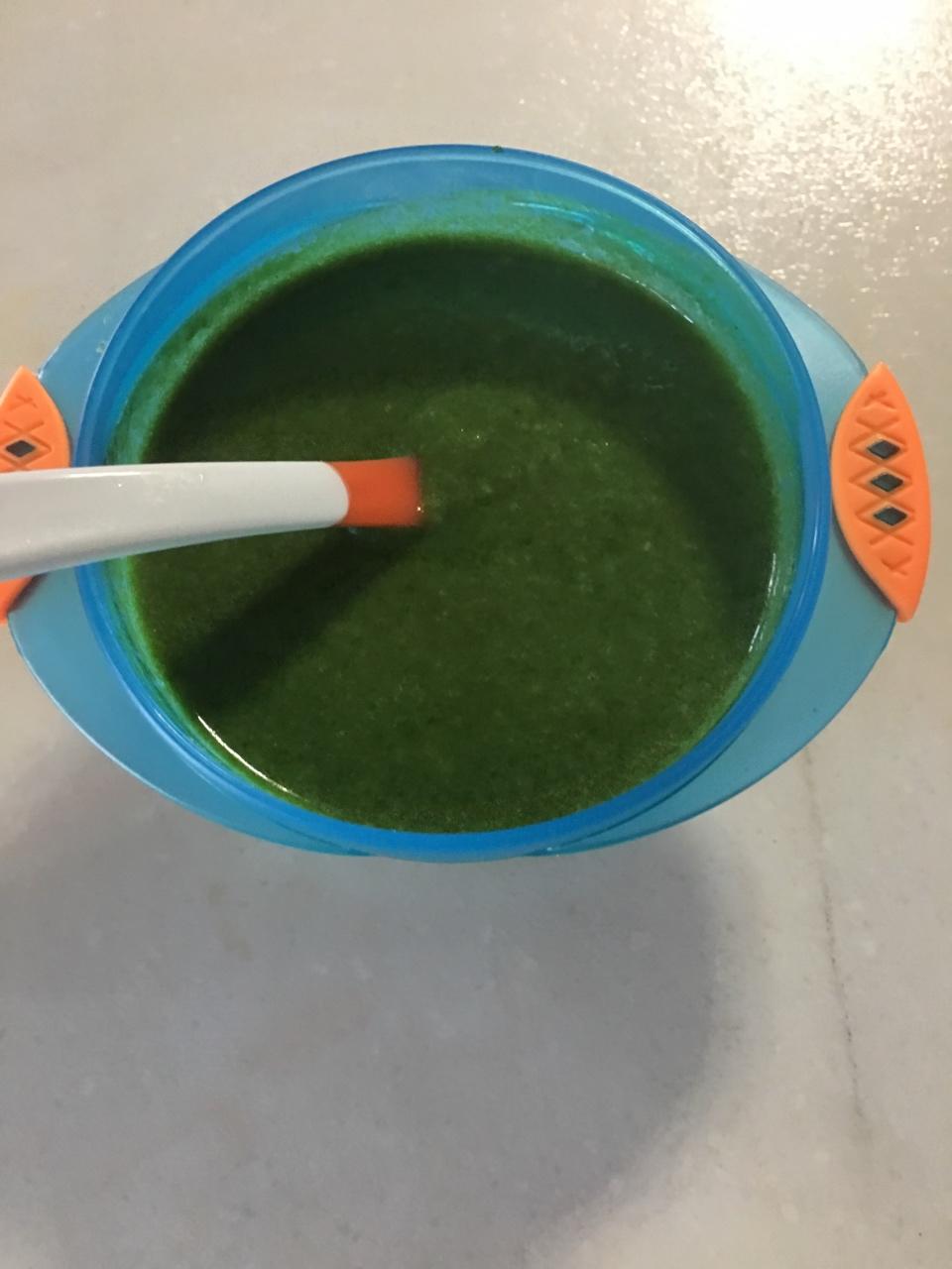 宝宝辅食：菠菜泥米糊的做法