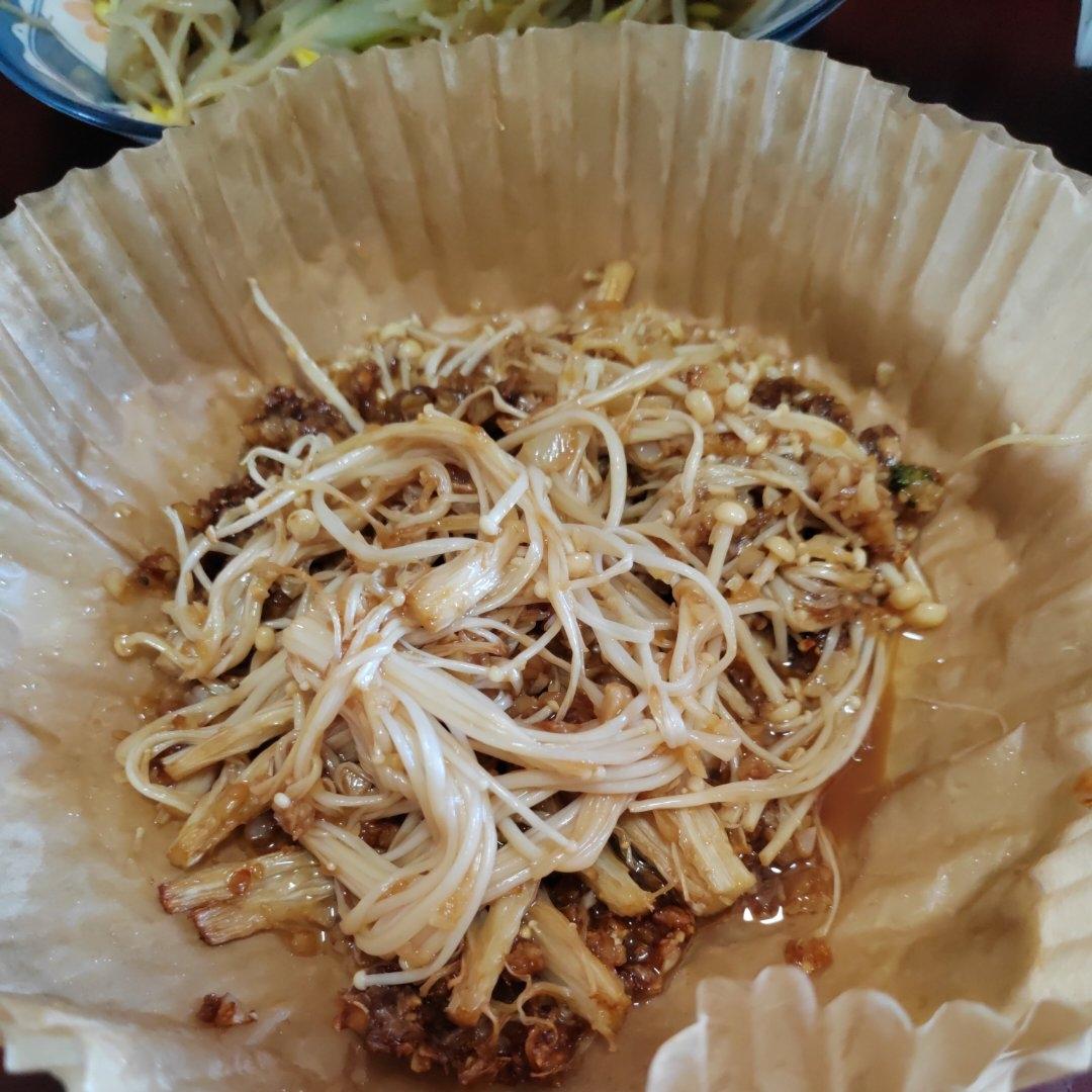 蒜蓉烤金针菇空气炸锅版