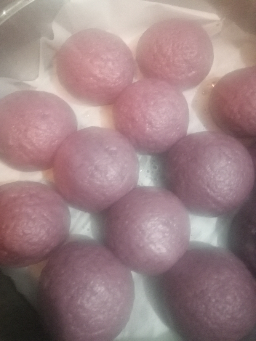 紫色豆沙包的做法