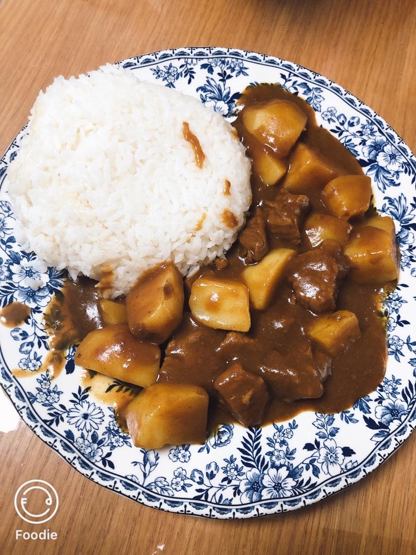 日本妹子教的日式咖喱牛肉饭