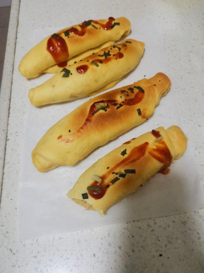 软妹子～香葱肉松面包