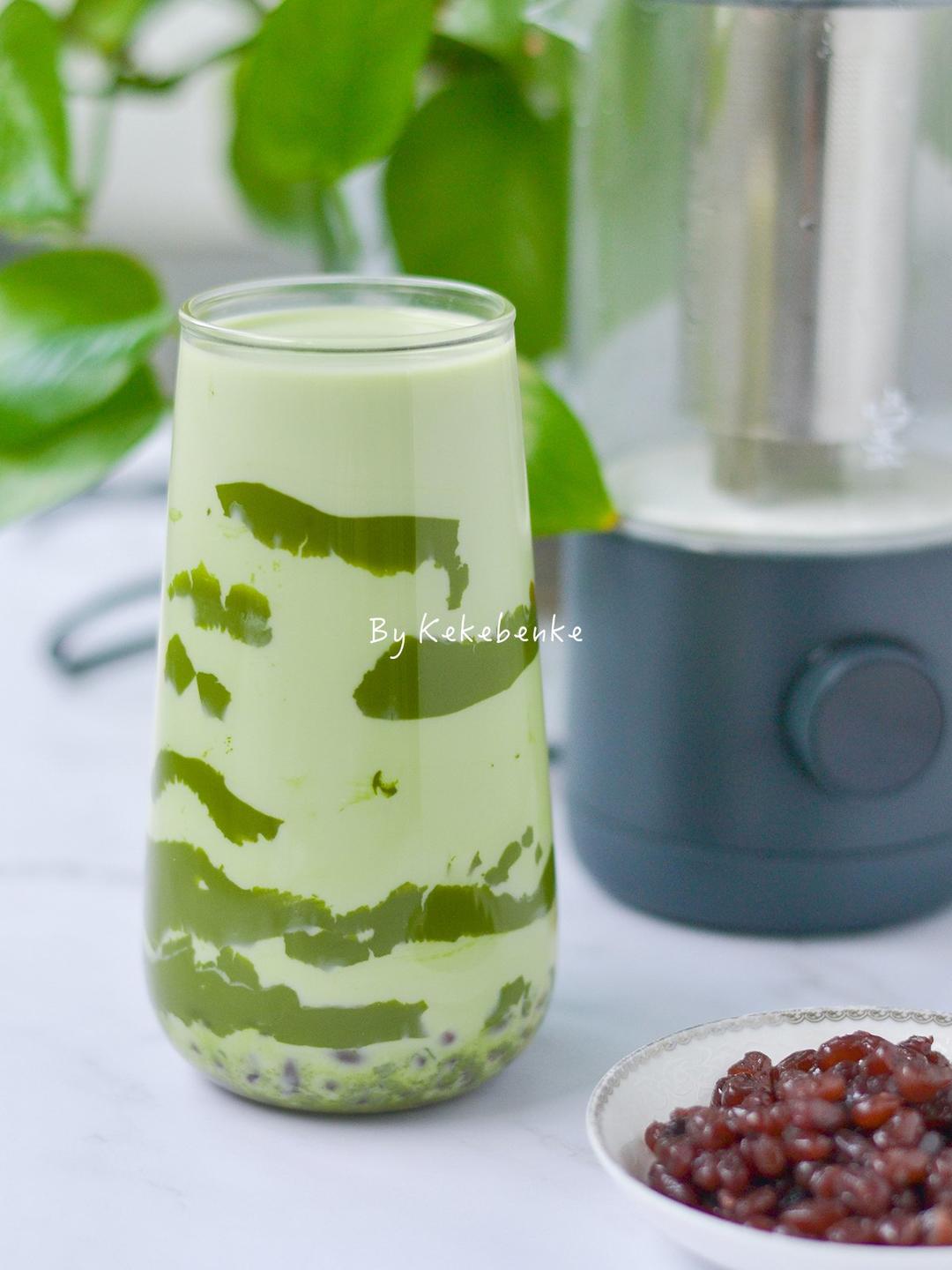抹茶蜜豆奶绿