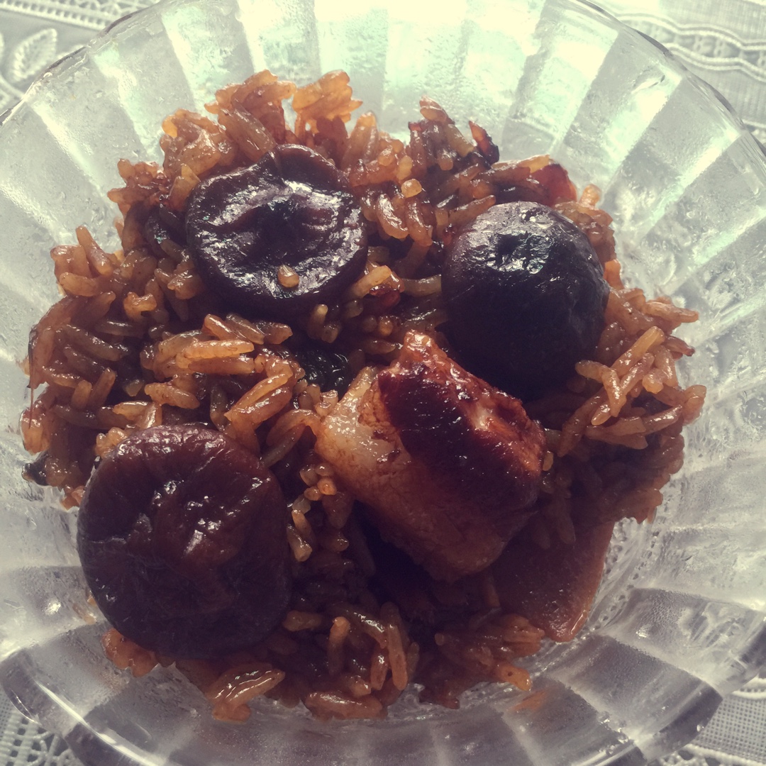 电饭锅版香菇腊肠饭