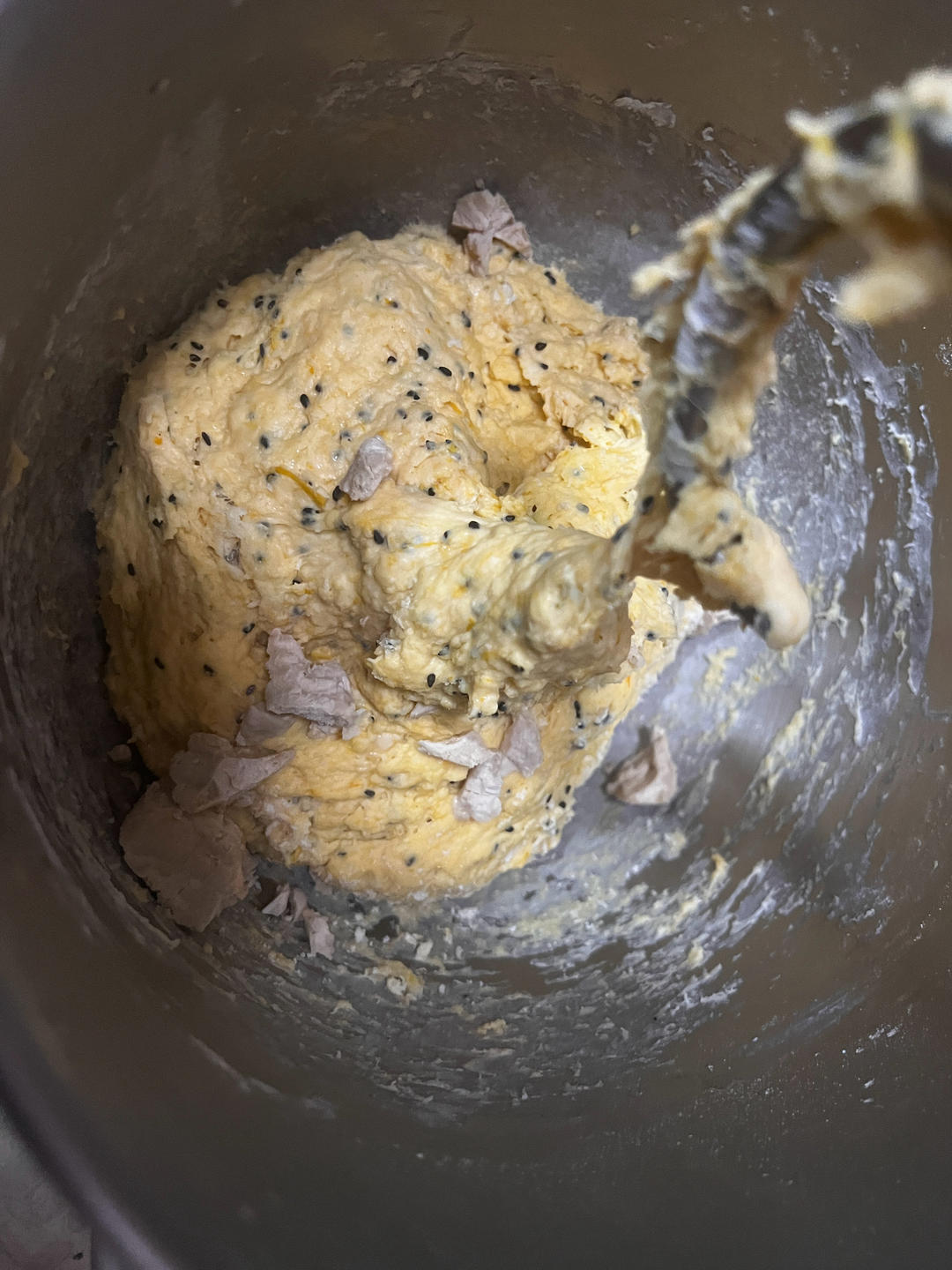 【低油糖】南瓜黑芝麻吐司的做法 步骤3