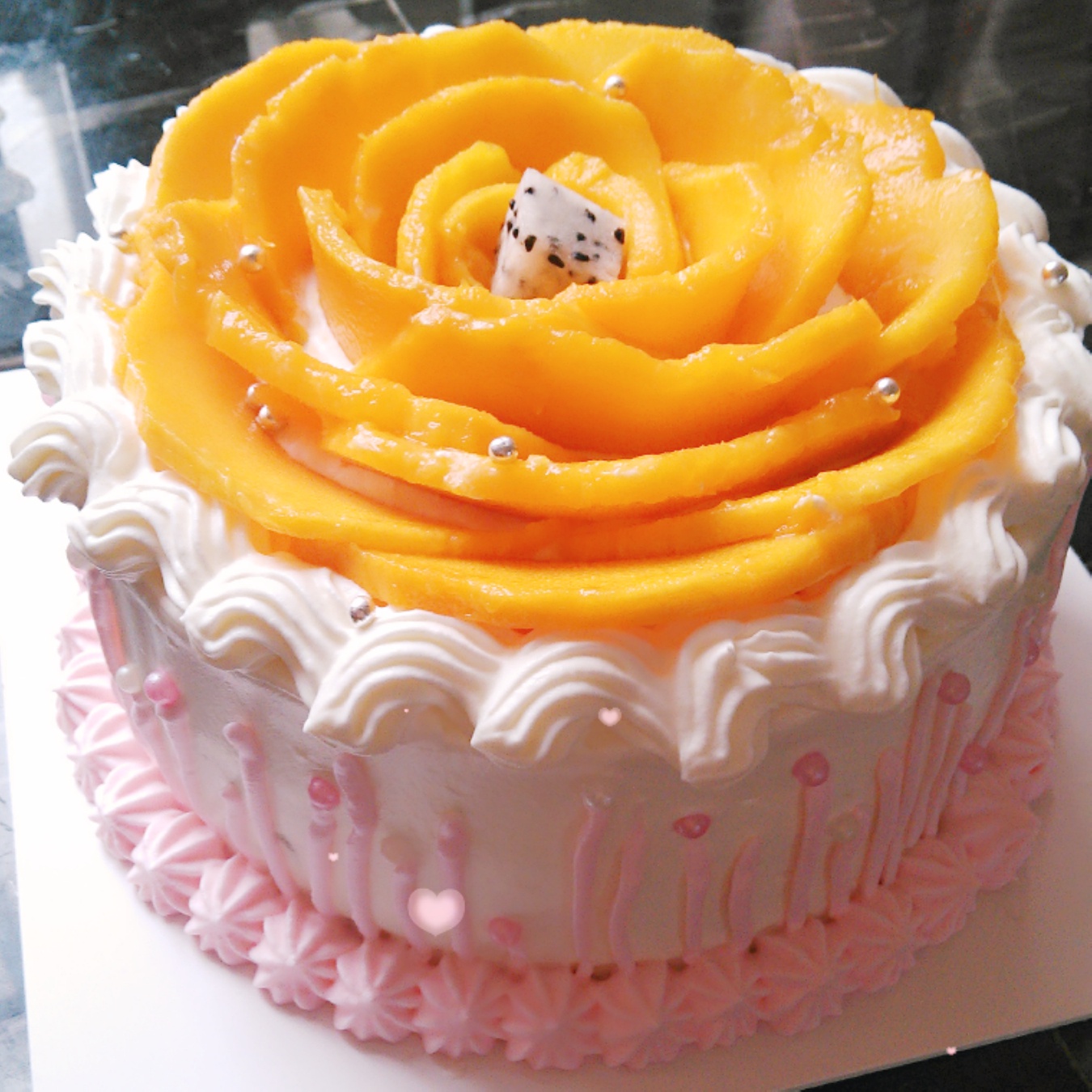 奶油水果装饰蛋糕