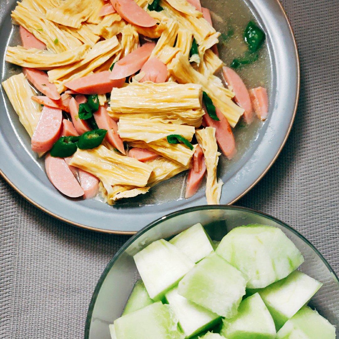 青椒炒腐竹
