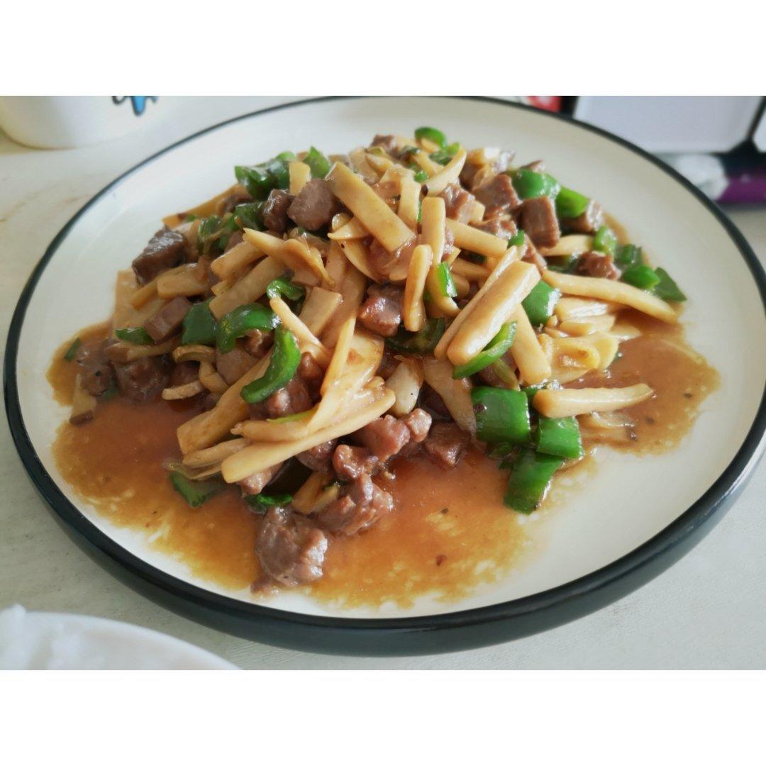 杏鲍菇炒牛肉粒