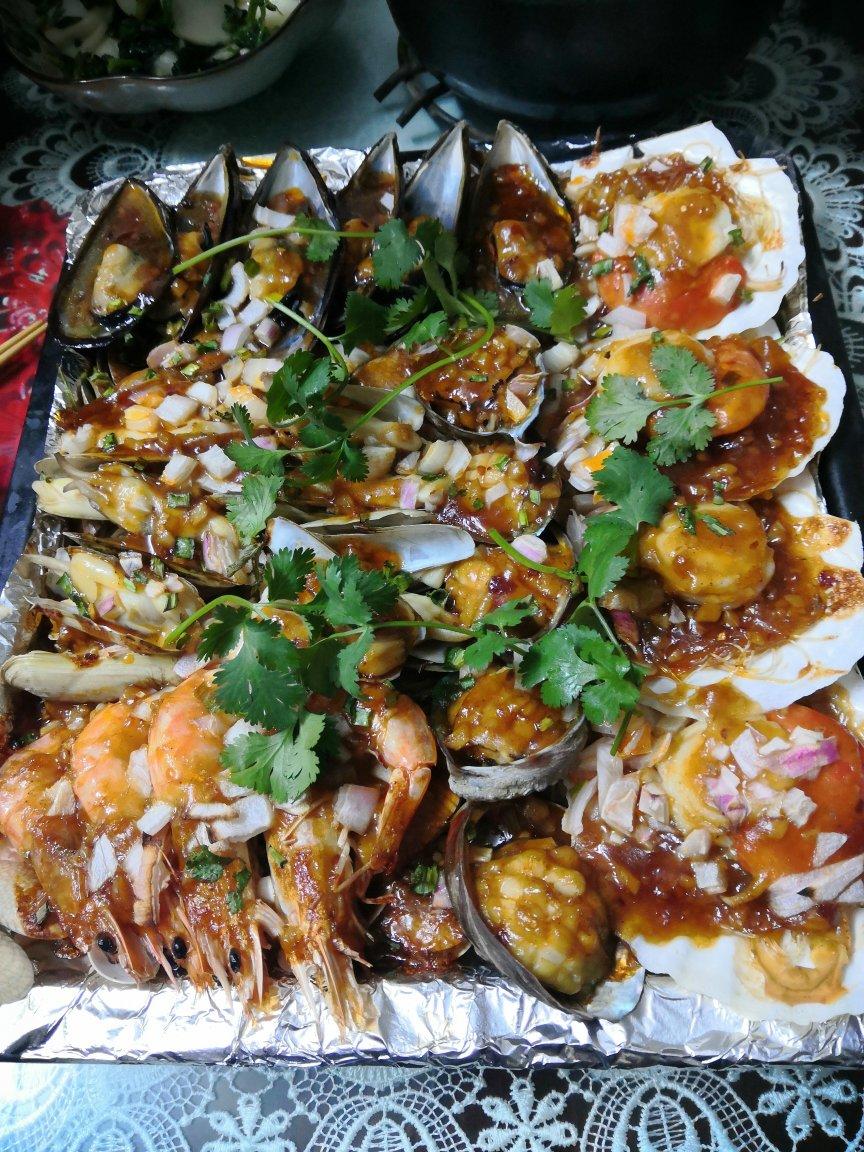 蒜蓉海鲜蔬菜大咖