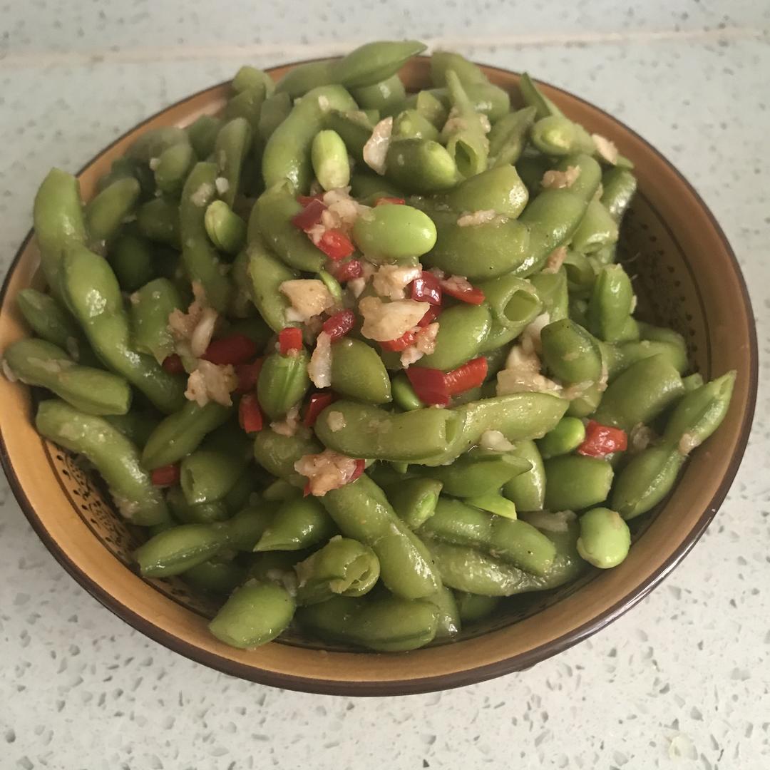 蒜蓉毛豆的做法