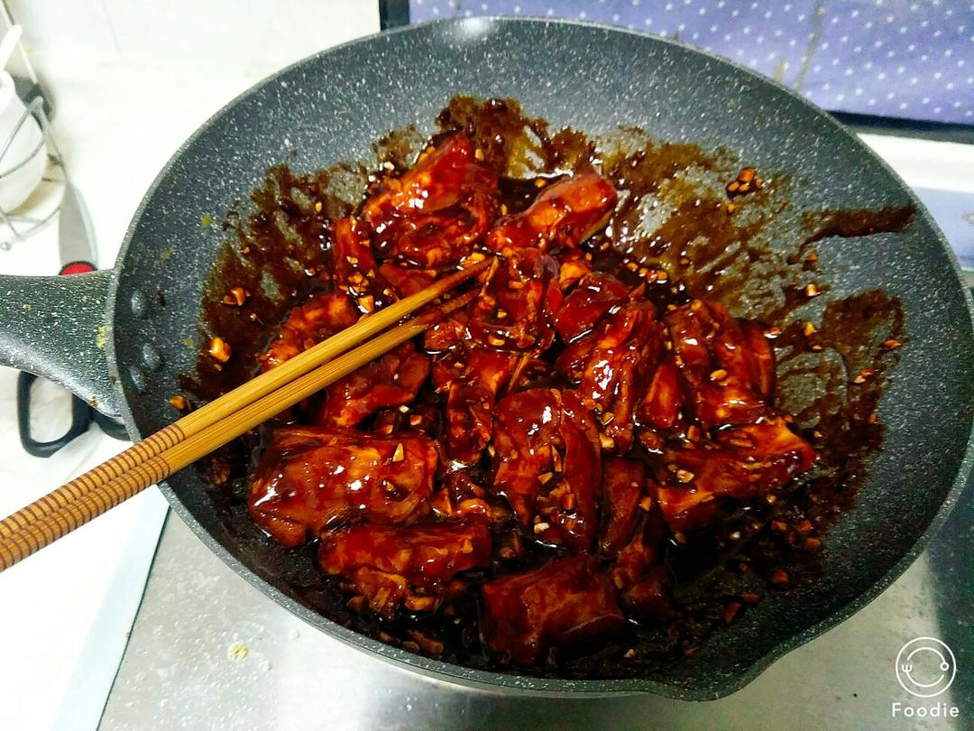 韩式辣酱蒜香烤排骨(肉）