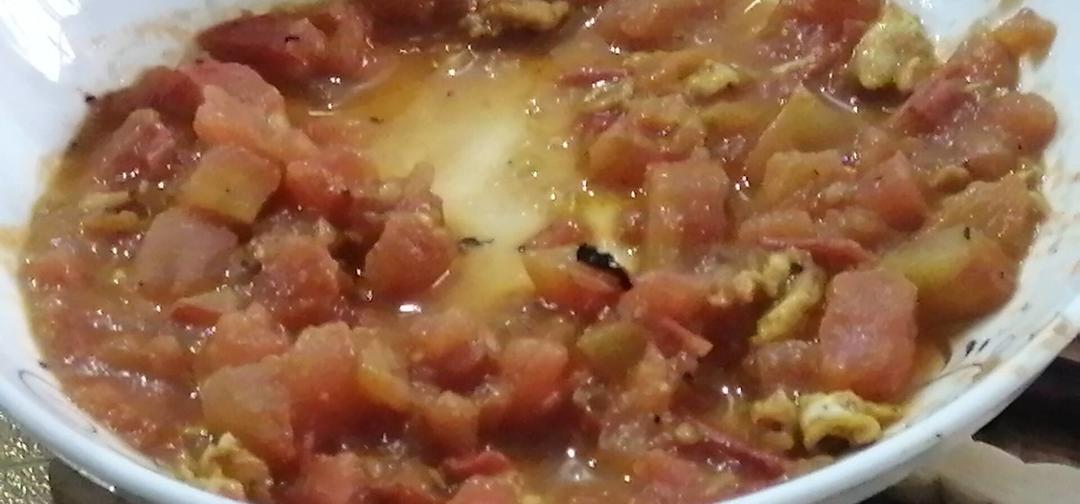 番茄炒鸡蛋（超浓的番茄味）