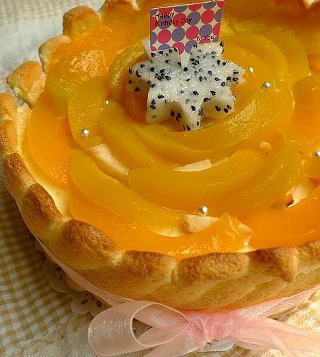 黄桃蛋糕的做法