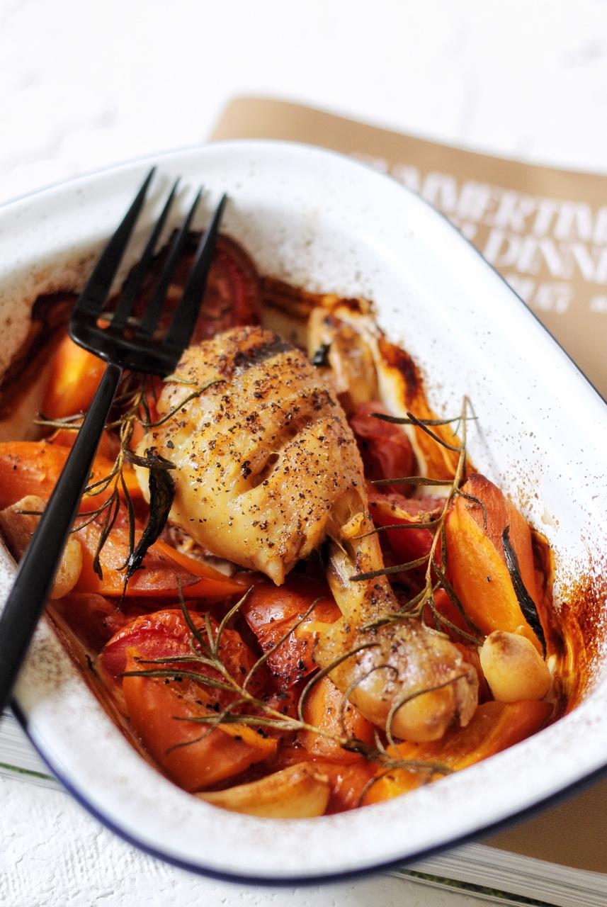 把一切交给烤箱--田园番茄烤鸡腿