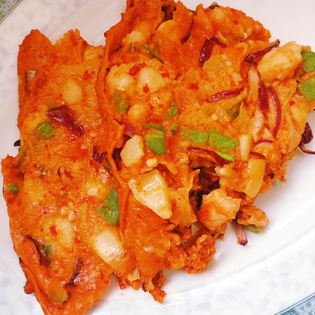 【泡菜海鲜饼】