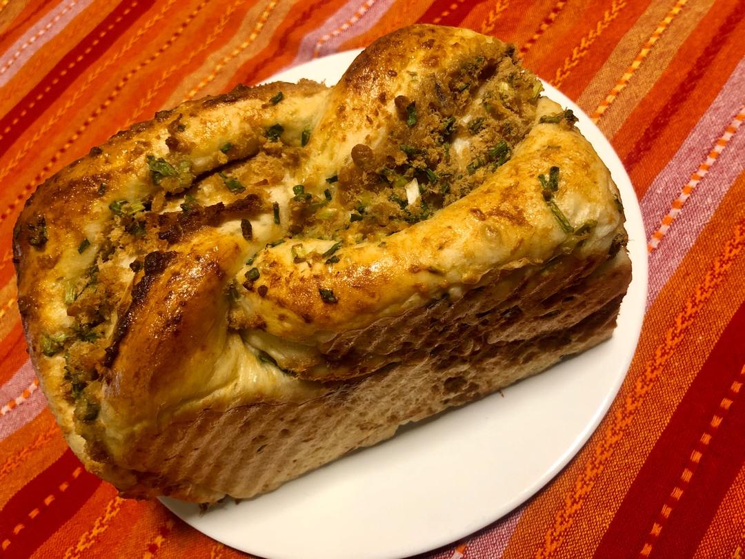 香葱肉松手撕吐司