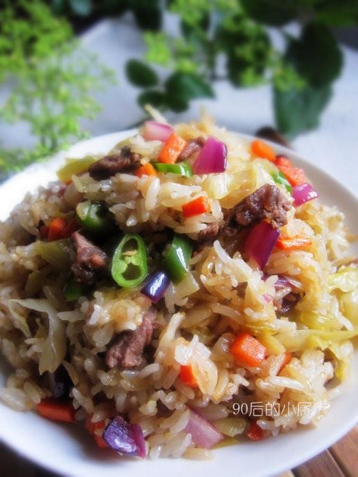 酸菜炒米的做法