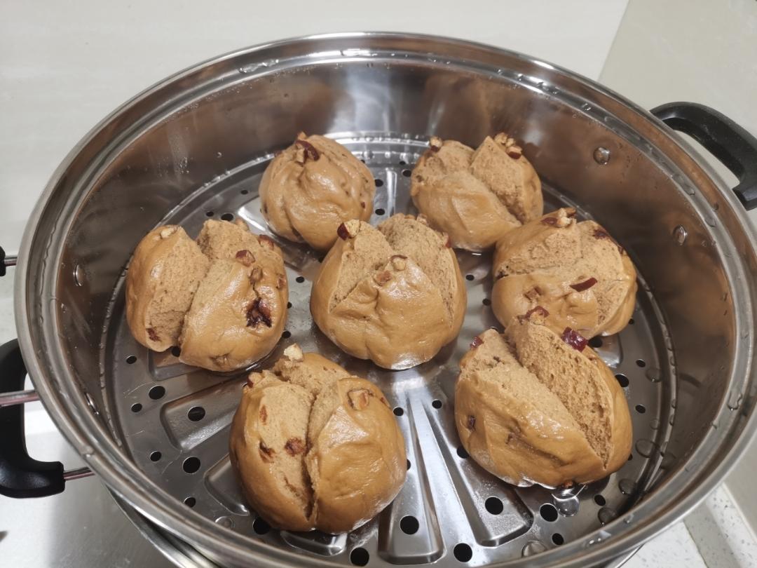 新手也能爆开花的老面红糖大枣开花馒头（泡打粉版or无泡打粉版）