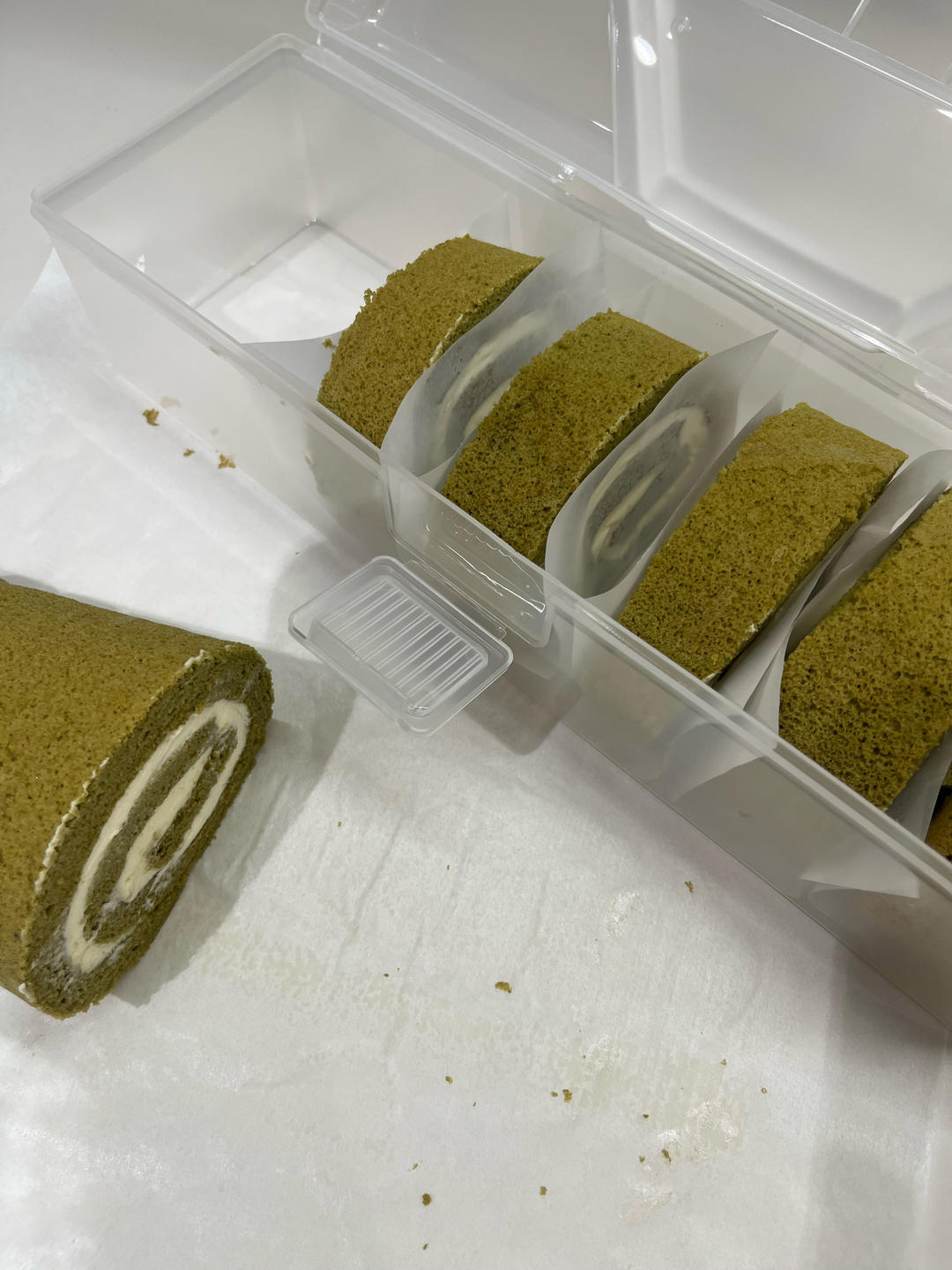 抹茶蜜豆蛋糕卷