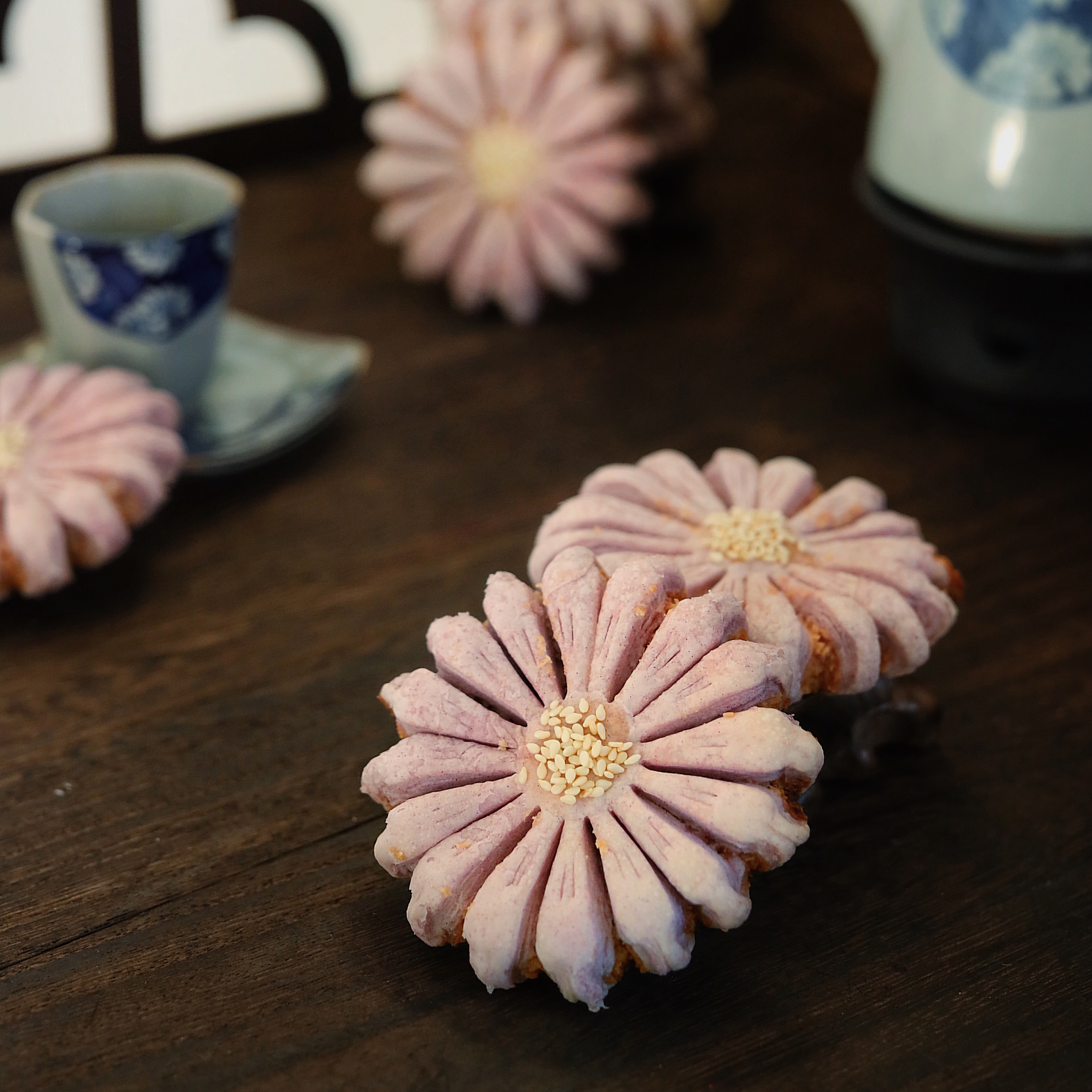 浪漫紫薯菊花椰蓉酥的做法 步骤28