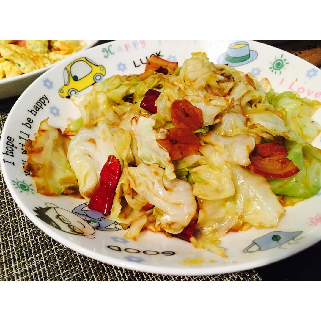 干锅培根手撕包菜