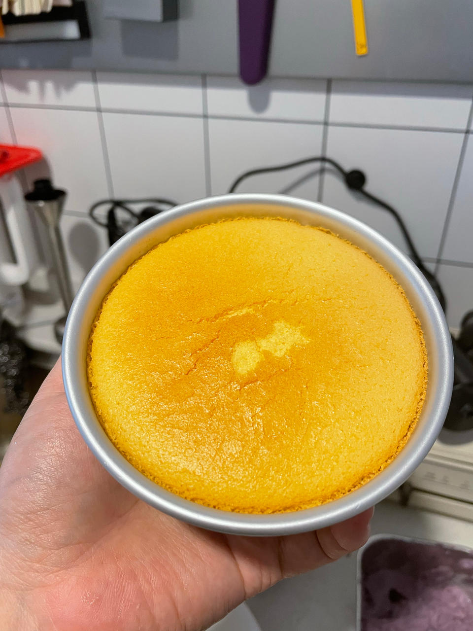 速看！2蛋6寸戚风蛋糕少油少糖/爬的高/气孔丰富大小不一/不塌陷回缩收腰～超级柔软（附8寸配方）