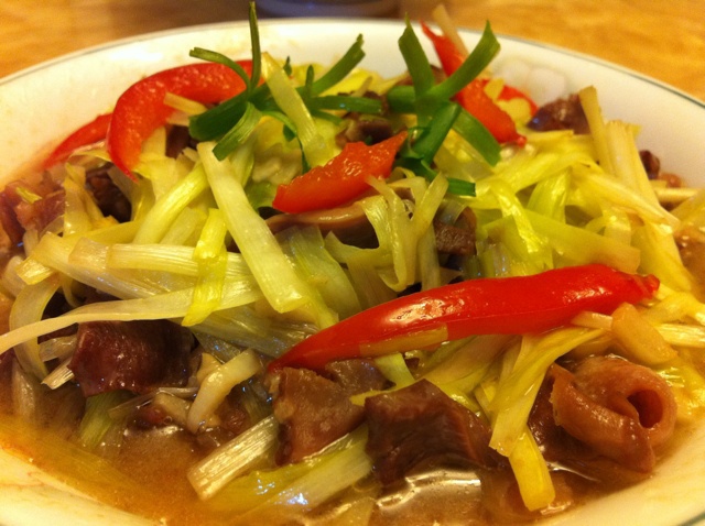 韭黄炒肉丝